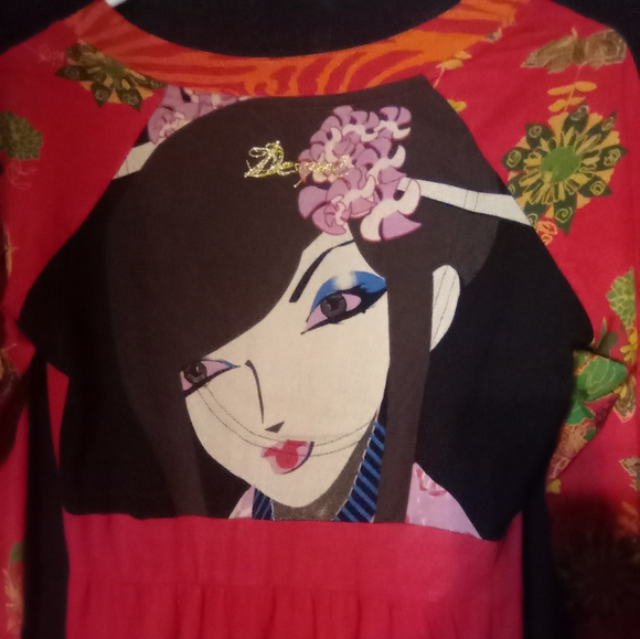 Custo long sleeve dress size M - Picture 6 of 7